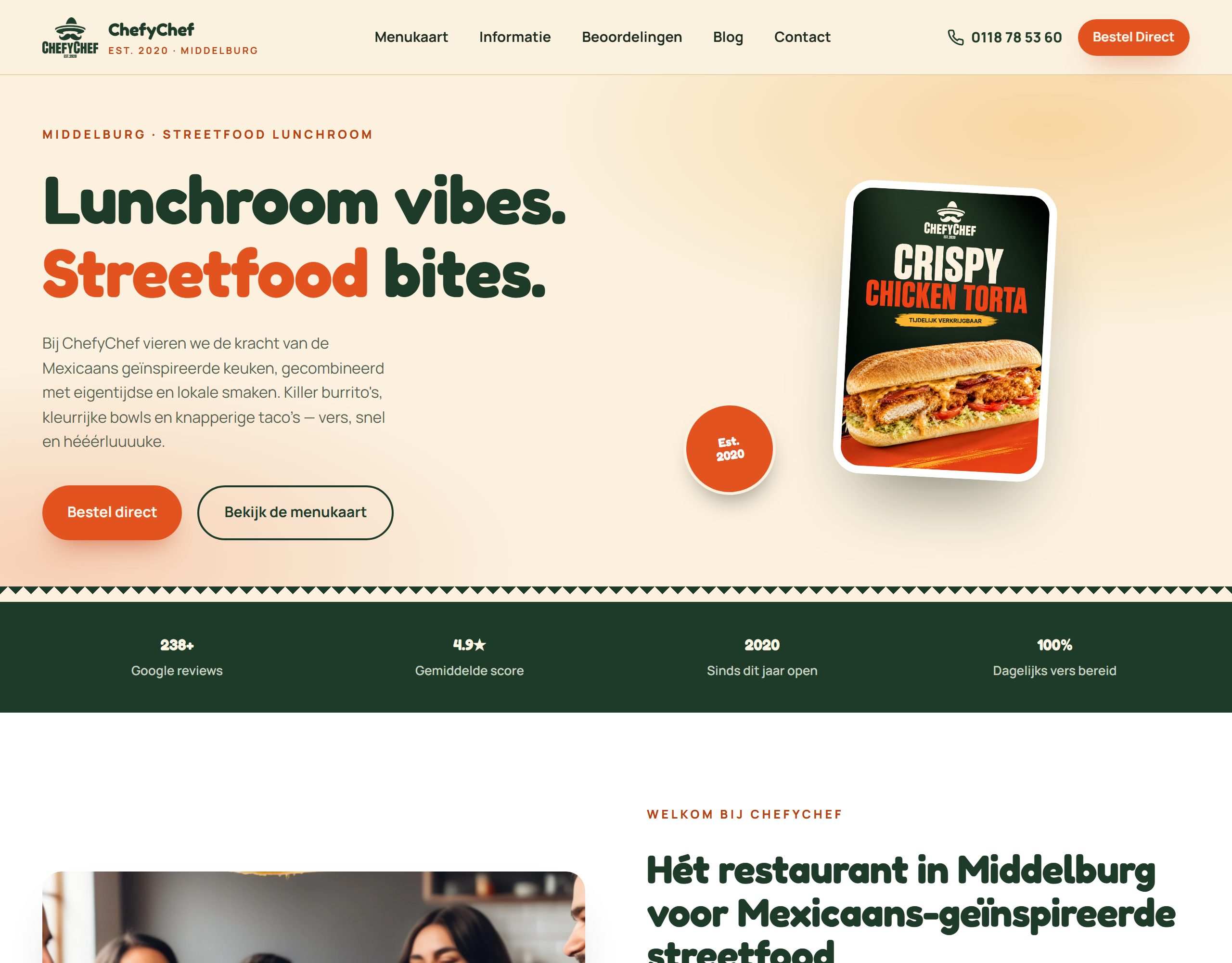 Website van ChefyChef in Middelburg