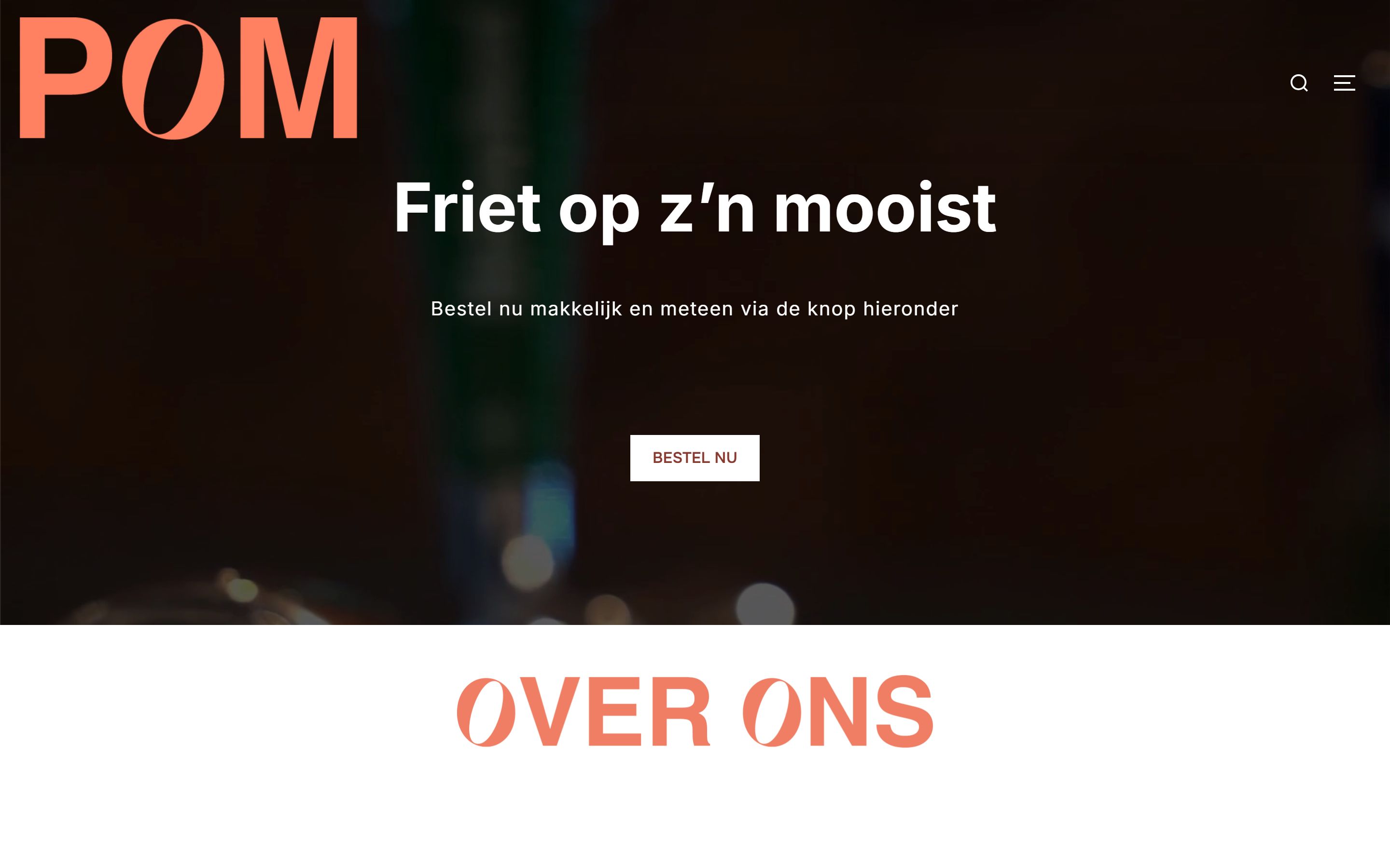 De homepage van pomdomburg.nl zoals BuilderMika hem heeft opgeleverd