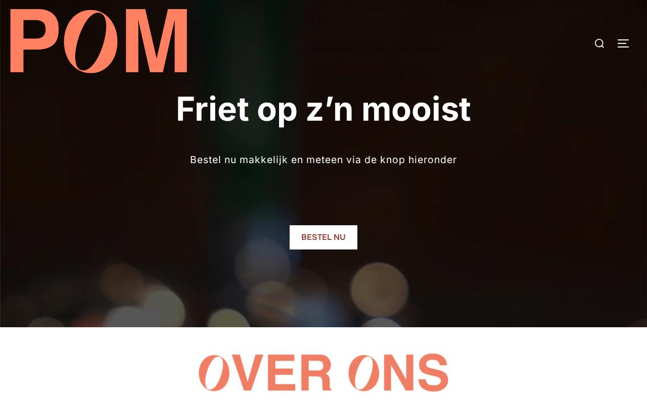 Oude website van pomdomburg.nl, voor de herbouw