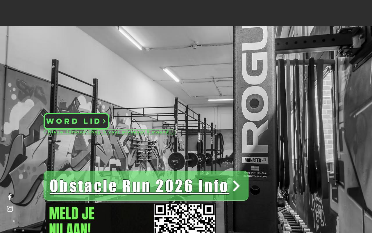 Oude website van sportboxdomburg.nl, voor de herbouw