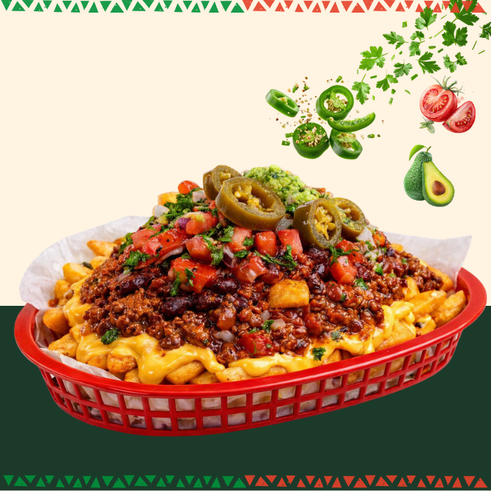 ChefyChef loaded fries met chili, kaas en jalapeño