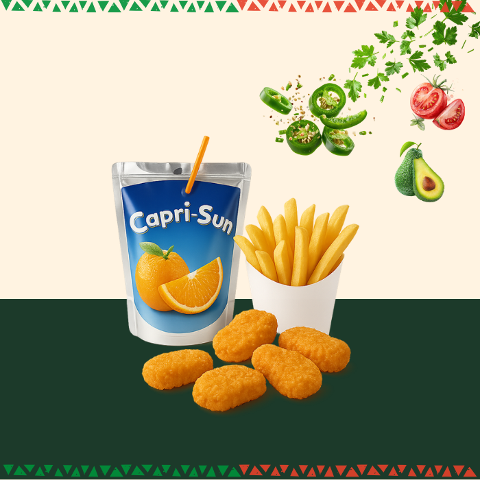ChefyChef kindermenu met nuggets, friet en drinken