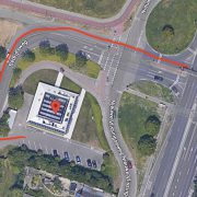 Luchtfoto van het nieuwe praktijkpand